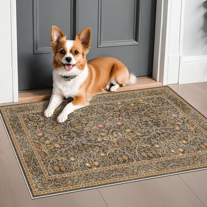 Brown Washable Entry Rug - Image 6