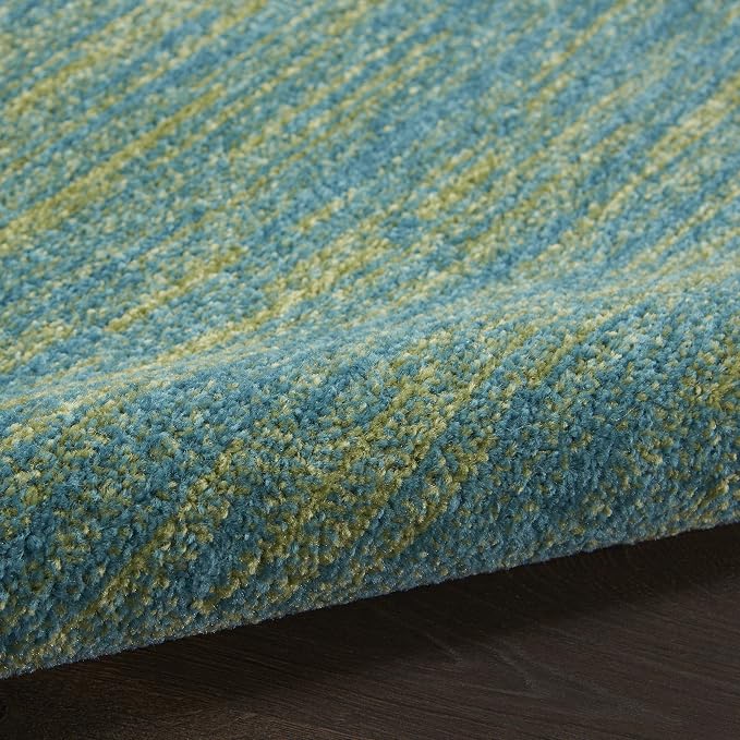 Nourison Home Nourison Essentials Blue Green 2'2" x 10' Area Rug - Image 7