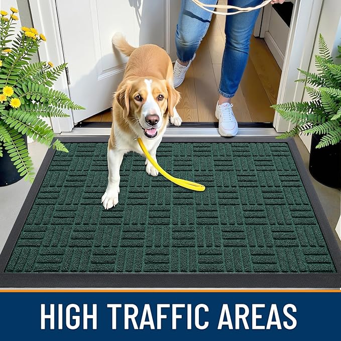 OLANLY Front Door Mat Outside Entrance 71x47, Heavy Duty Sturdy Natural Rubber - Image 5