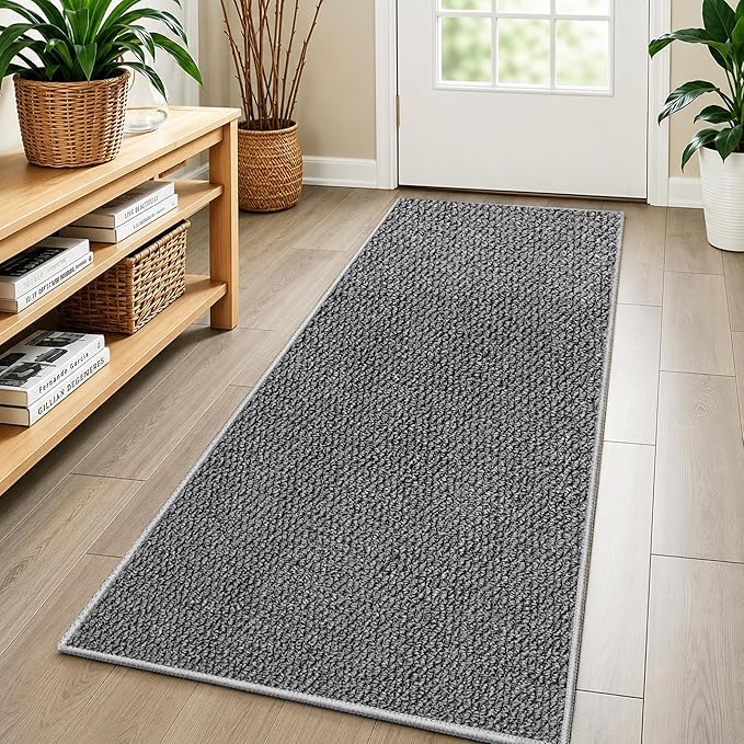 Faux Jute Hallway Runner Rug 2'x10', Washable & Non-Slip, No Odor. Farmhouse by Unknown