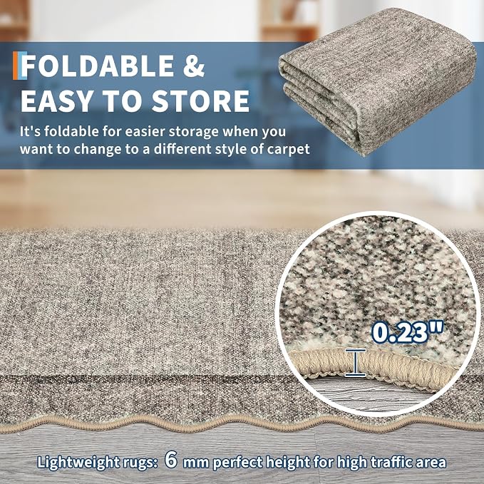 GarveeHome Scalloped Washable Rug 6x9 Rugs - Image 6