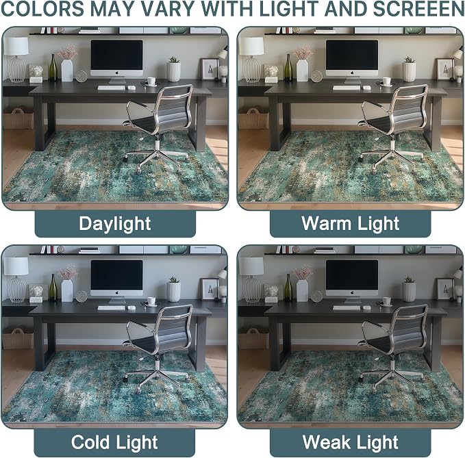 48"x60" Office Chair Mat for Hardwood Tile Floor, Under Desk Carpet Protector - Image 6