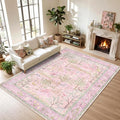 8x10 Washable Rug for Living Room Purple Animal Print Large Bedroom Rugs Non by Garvee