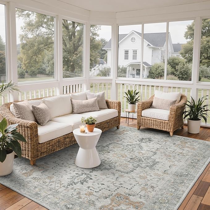 GENIMO Outdoor & Indoor Area Rug 8'x10', Waterproof, Non-Shedding, Easy Cleaning - Image 3