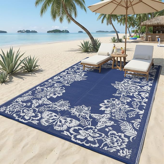 Garvee Outdoor Rugs 8’x10’ Waterproof Reversible Mats, Large Area Plastic Straw - Image 7
