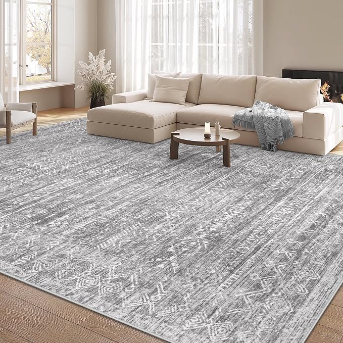 Washable Rug 8x10 Area Rugs: Modern Geometric Rugs - Image 7