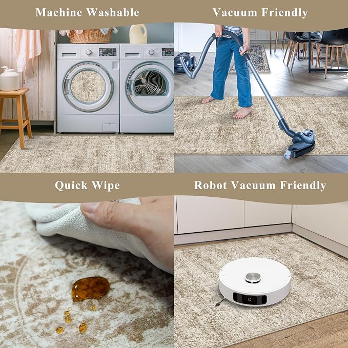 Kitchen Rugs Sets of 3, Washable Non-Slip Kitchen Mats - Image 7