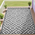 RURALITY Outdoor Rugs 6x9 Feet for Patios Clearance, Plastic Straw Waterproof by RURALITY