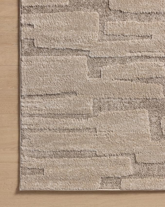 Loloi Amber Lewis Monty Collection MOT-04 Taupe/Beige 6'-7" x 9'-3", .50" Pile - Image 7
