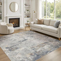 UERMEI Square Area Rugs : Washable 6x6 Neutral Modern Abstract Carpet by UERMEI