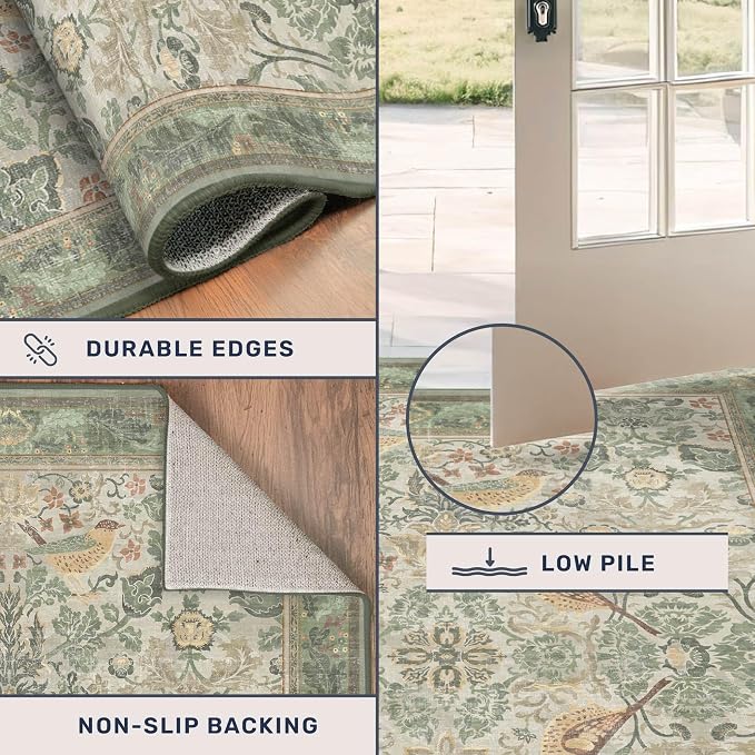 Hazo Haus Boho Long Bathroom Runner Rug 2x6 - Image 4