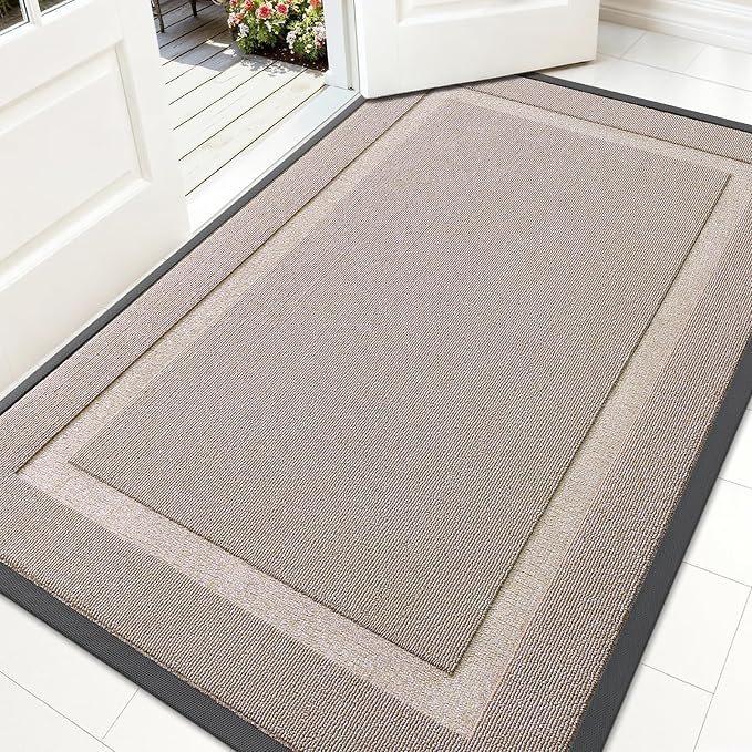 OLANLY Front Door Mat Indoor Outdoor Entrance, Waterproof All-Season, by OLANLY