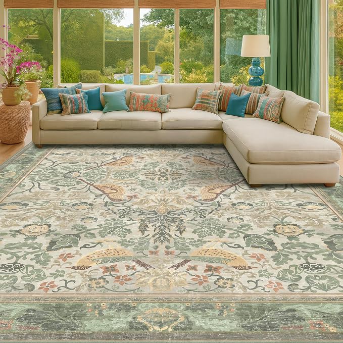 Botanical Sage Rug for Living Room - Image 6