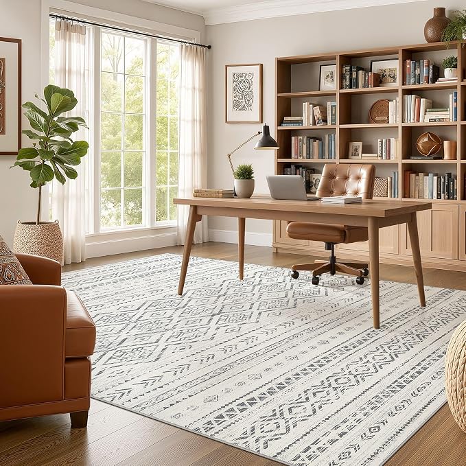 Nakagishi Area Rug Living Room Rugs: 7x9 Large Soft Machine Washable Boho - Image 5