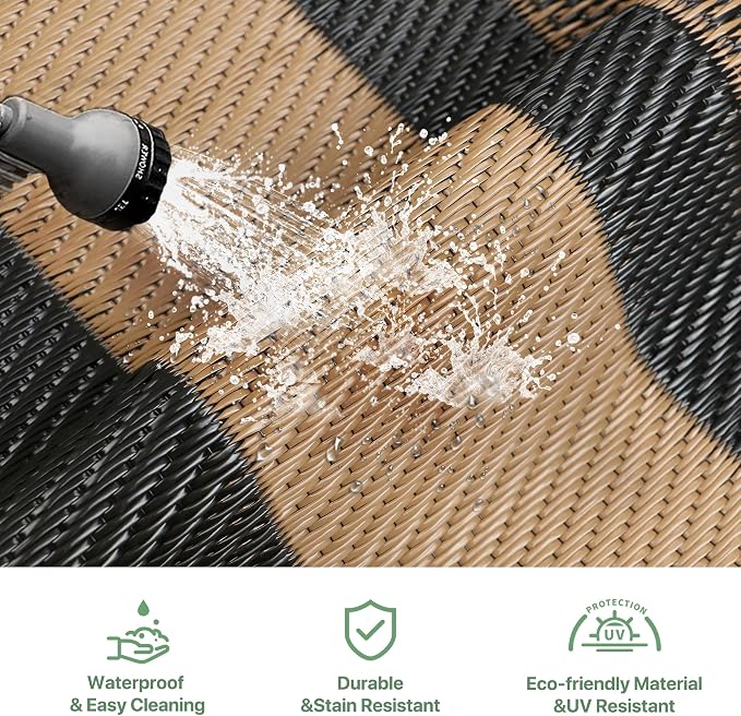 GENIMO 6' x 9' Outdoor Rug Waterproof - Image 6