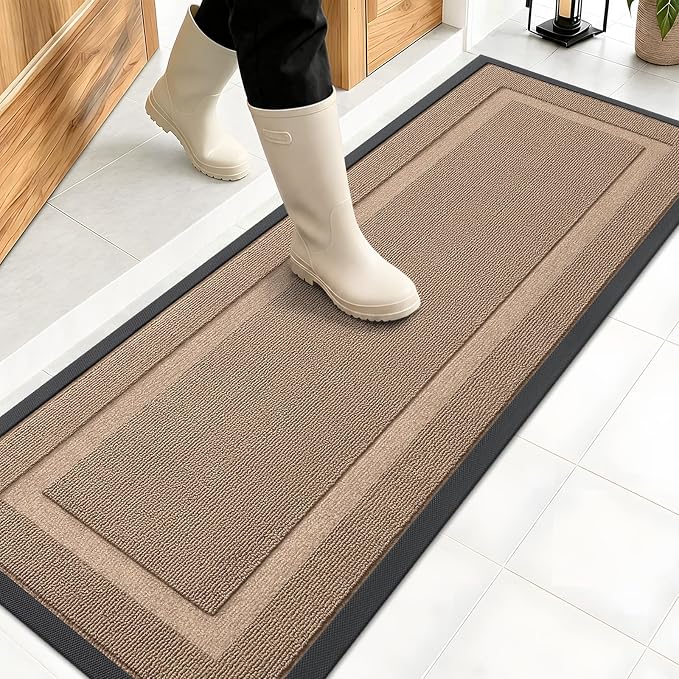 OLANLY Front Door Mat Indoor Outdoor Entrance, Waterproof All-Season, by OLANLY