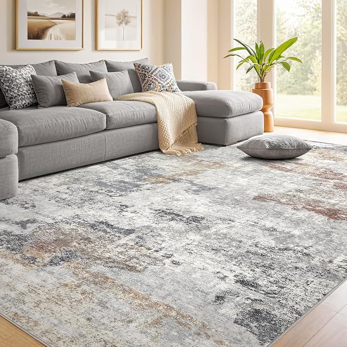 DMOYEST 7x9 Area Rugs for Living Room, Washable Large Abstract Rug, Non Slip - Image 5