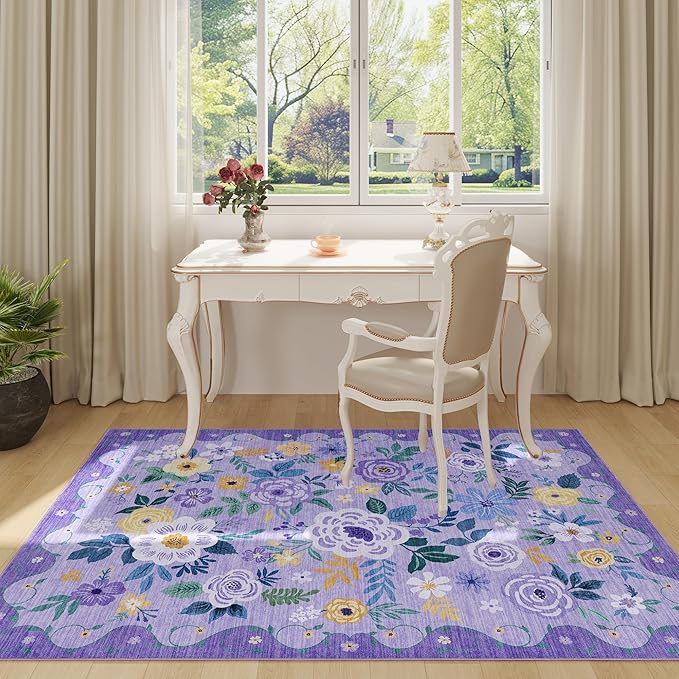 DUKINO 3x5 Area Rug, Floral Rugs - Image 3