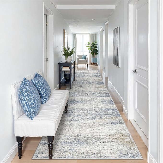 Washable Runner Rug 2.5x12, Non-Slip Long Bathroom Rugs Runner - Image 3