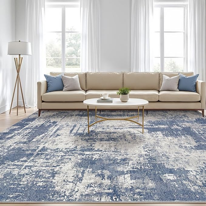 6x8 Area Rug Living Room: Washable Large Abstract Modern Soft Rug Stain - Image 5