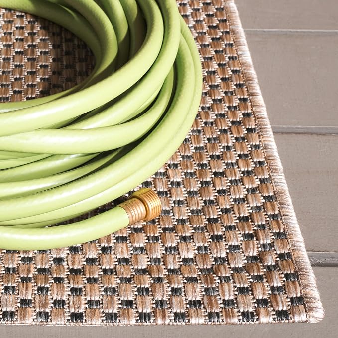 SAFAVIEH Courtyard Collection 2'3" x 18' Natural/Black CY8521 Indoor/ Outside - Image 3