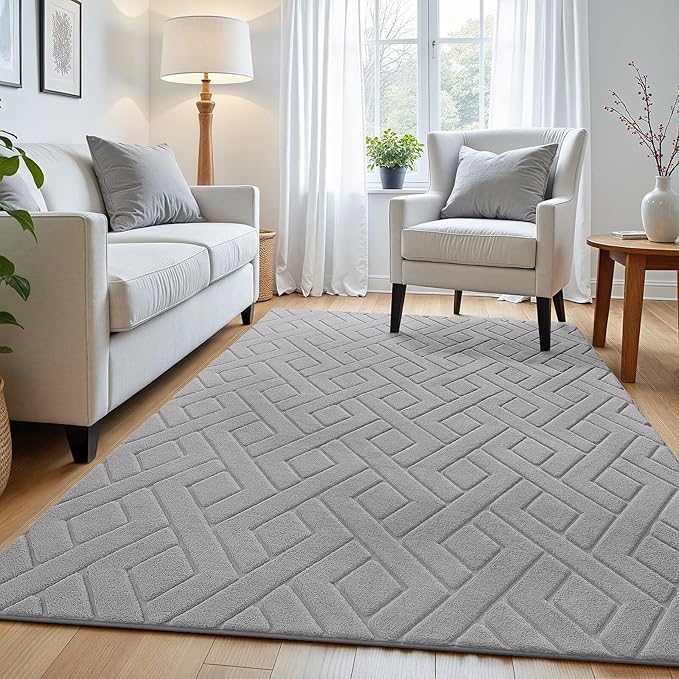 Macgace Ultra Soft Grey Area Rug - Image 3