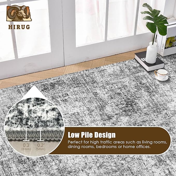 Washable Area Rug 8' x 10' Vintage Traditional Persian Mat - Image 5