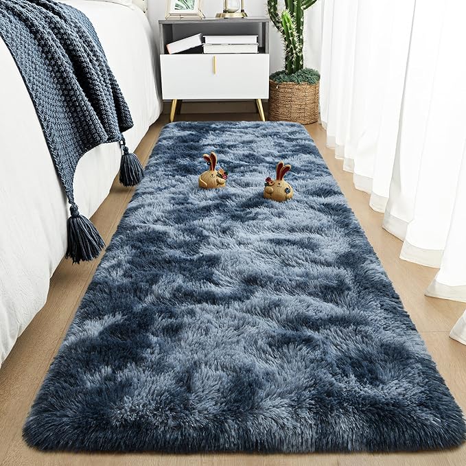 Tepook Soft Runner Rugs for Bedroom Living Room, Fluffy Plush Rug 2x6 for Kids by Tepook