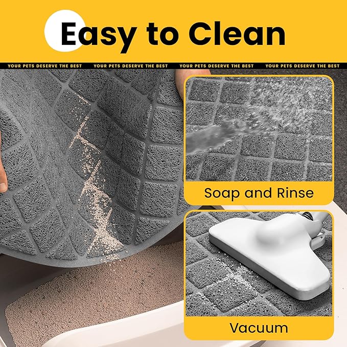 Conlun Cat Litter Mat Litter Trapping Mat, Less Waste Cat Litter Box Mat - Image 7
