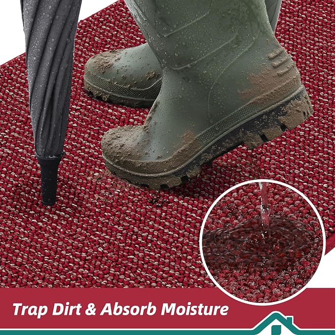 BEQHAUSE Dirt Trapper Door Mat 36" x 60", Non-Slip Washable Doormats Entrance - Image 3