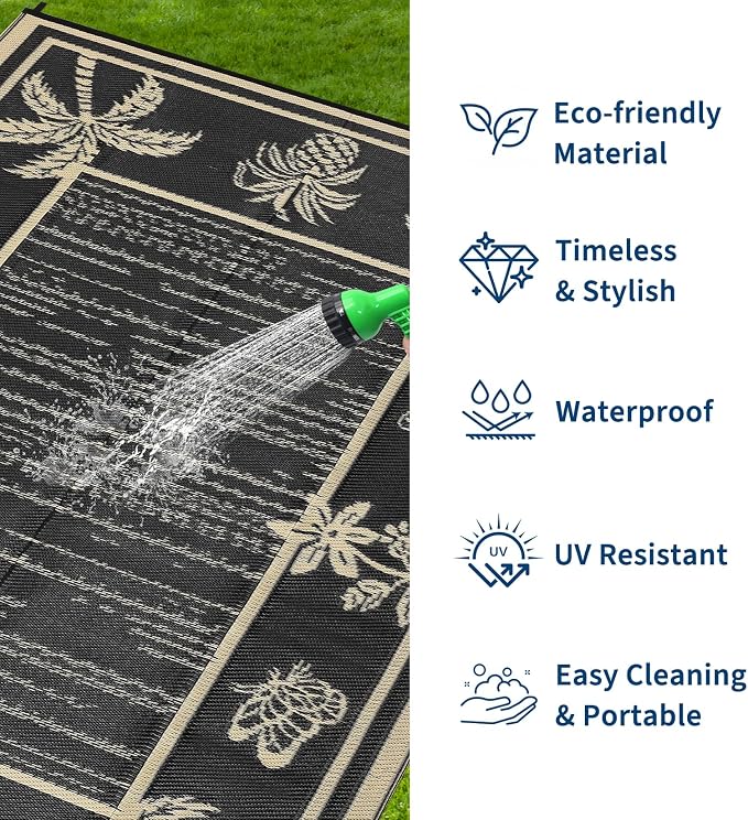 Garvee Outdoor Rug 5x8 Waterproof - Image 3