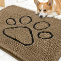 OLANLY Dog Door Mat for Muddy Paws 30x20, Paw Print Design, Absorbs Moisture by OLANLY
