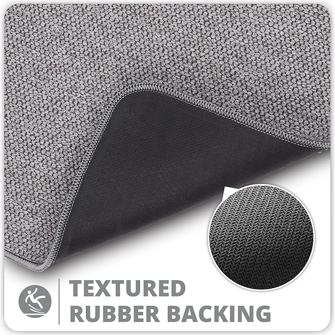 Bosap Bath Mat, Ultra Thin Bathroom Rugs, Rubber Bath Mats - Image 4