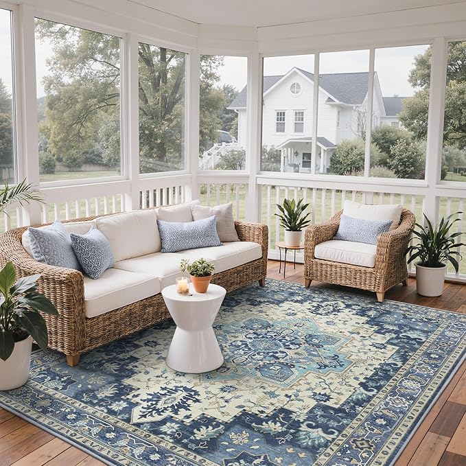 GENIMO Outdoor & Indoor Area Rug 8'x10', Waterproof, Non-Shedding, Easy Cleaning - Image 3