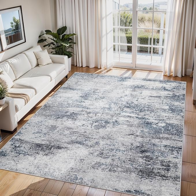 6x9 Area Rugs for Living Room Rug Washable: Abstract Rug for Dining Room by Aelenmu