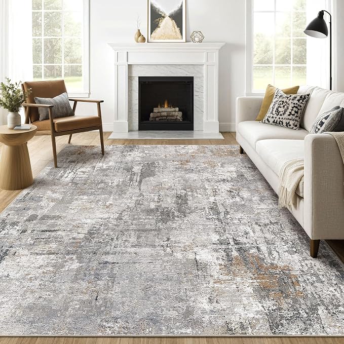 LOONGRUG 8x10 Area Rugs Living Room: Machine Washable Large Abstract Modern by LOONGRUG