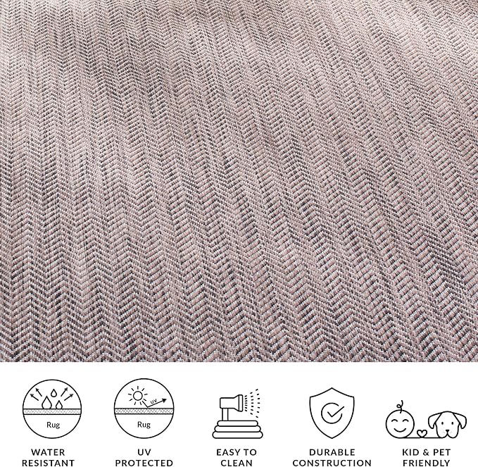 SAFAVIEH Outdoor Square Rug 4' - Image 5