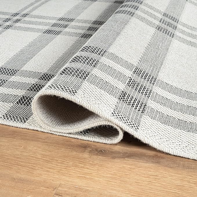 CAMILSON Easy Jute Rug 8x10, Indoor Outdoor Off-White Color Fiber Area Rugs - Image 3