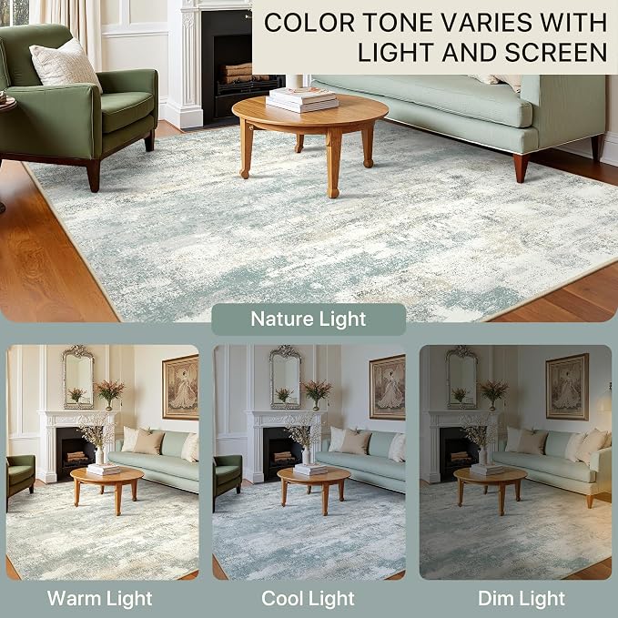 BEIMO Area Rugs 5x7 for Living Room Bedroom, Modern Abstract Machine Washable - Image 9