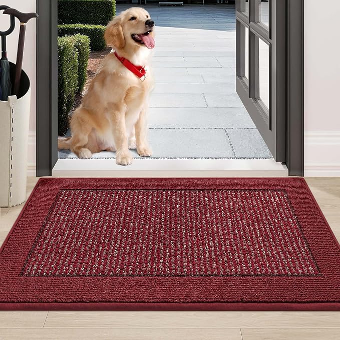 BEQHAUSE Indoor Door Mat 24" x 36", Dirt Trapper Door Mats Non-Slip Entryway by BEQHAUSE