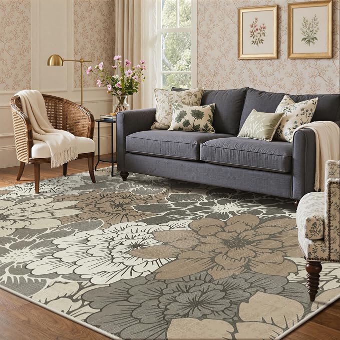 GENIMO Indoor Outdoor Area Rug 4'x6', Machine Washable Rugs - Image 8