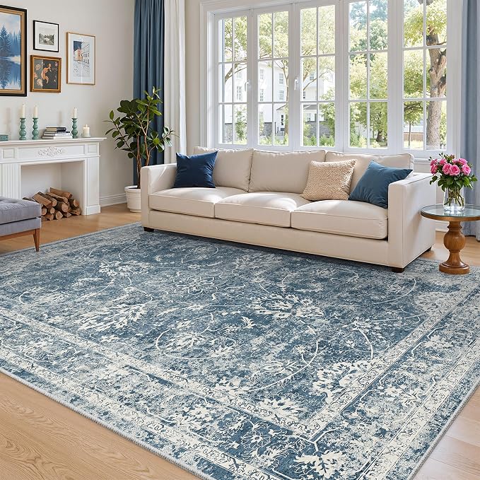 Madane 8x10 Area Rugs for Living Room, Machine Washable Vintage Rug - Image 4