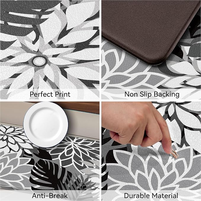 Arenarug Kitchen Mats for Floor 2PCS Cushioned Anti Fatigue Kitchen Mats - Image 6