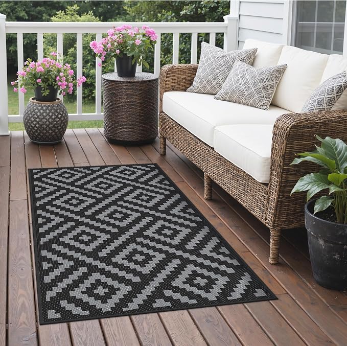 GENIMO Outdoor Rugs 3'x5' Waterproof, Reversible Mats, Outdoor Area Rug - Image 3