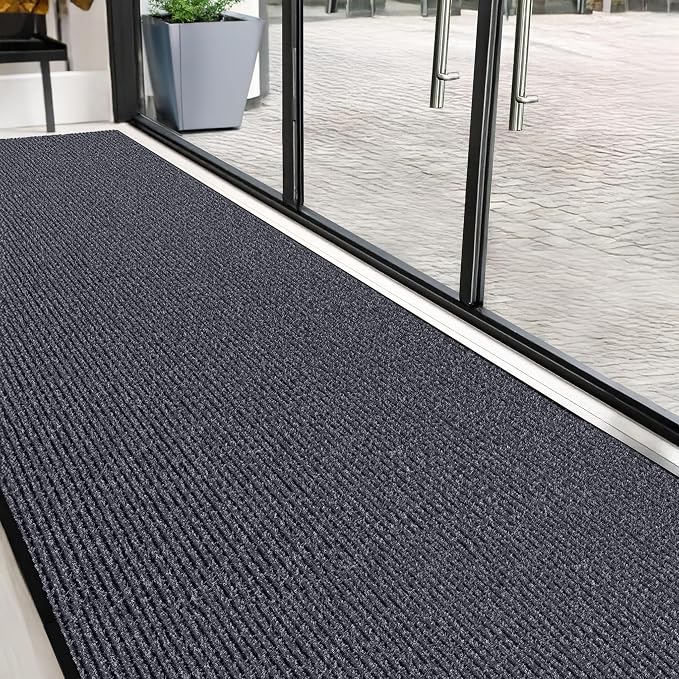 Commercial Door Mat 3'x16' Grey, Heavy Duty Industrial Floor Mat by Unknown