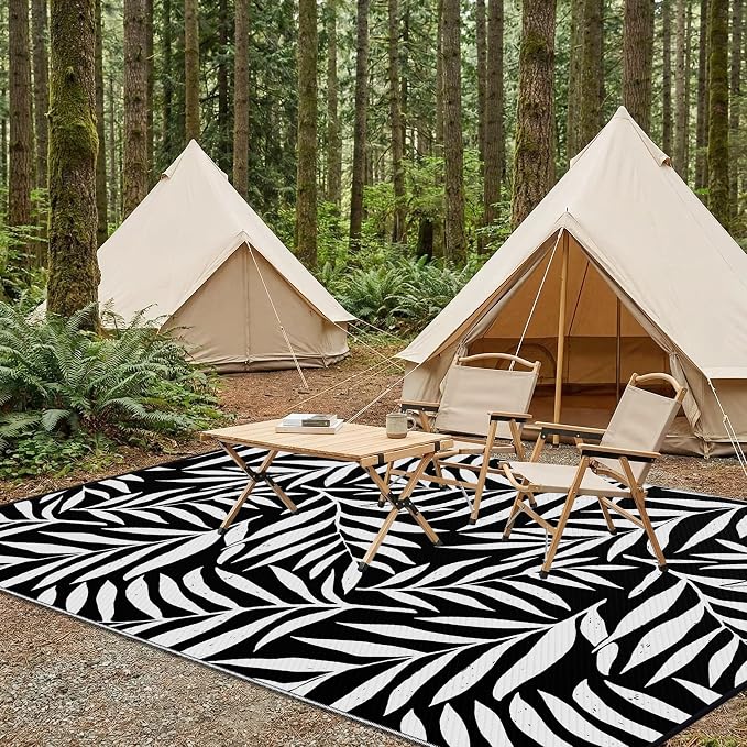 Smiry Outdoor Rug 8x10 ft, Waterproof Reversible Plastic Straw Rugs, Outdoor - Image 7