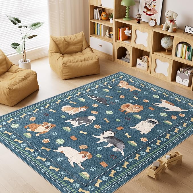 DUKINO 4x6 Area Rug, Non Slip Washable Rug - Image 2