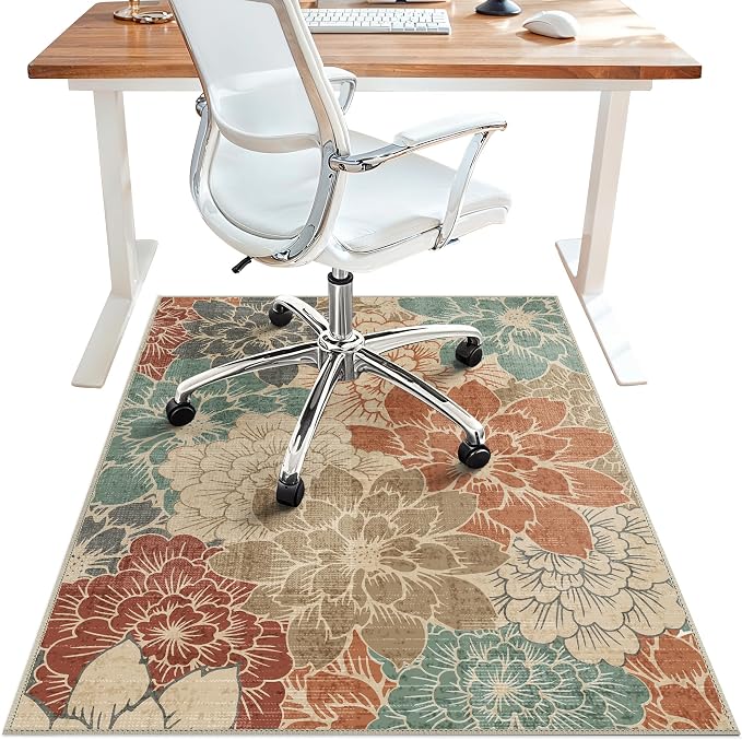 48"x60" Office Chair Mat for Hardwood Tile Floor, Under Desk Carpet Protector by BESBLEE