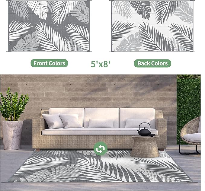 GENIMO Outdoor Rug 5' x 8' Waterproof - Image 2