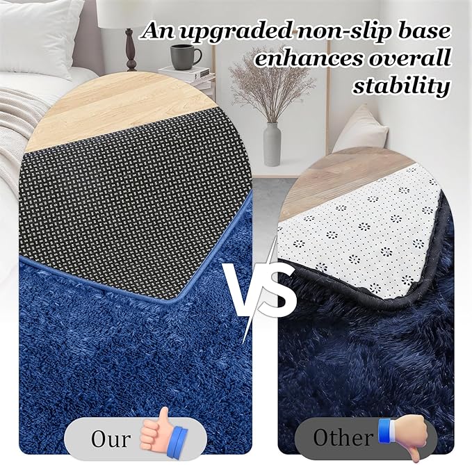 Fluffy Area Rugs 9x12 Living Room Bedroom: Ultra Soft Shag Rug Upgrade Non-Slip - Image 6